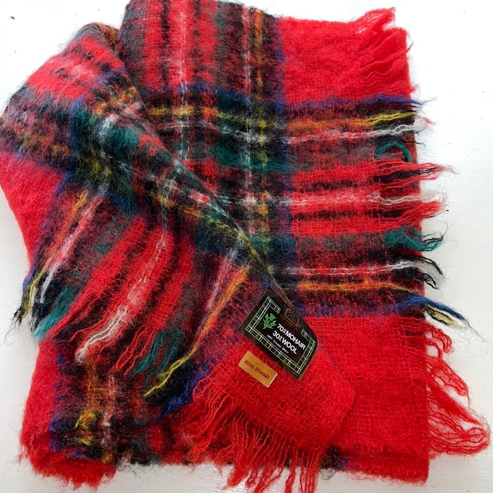 Vintage Prova Royal Stewart scarf/shawl/stole, made in Scotland